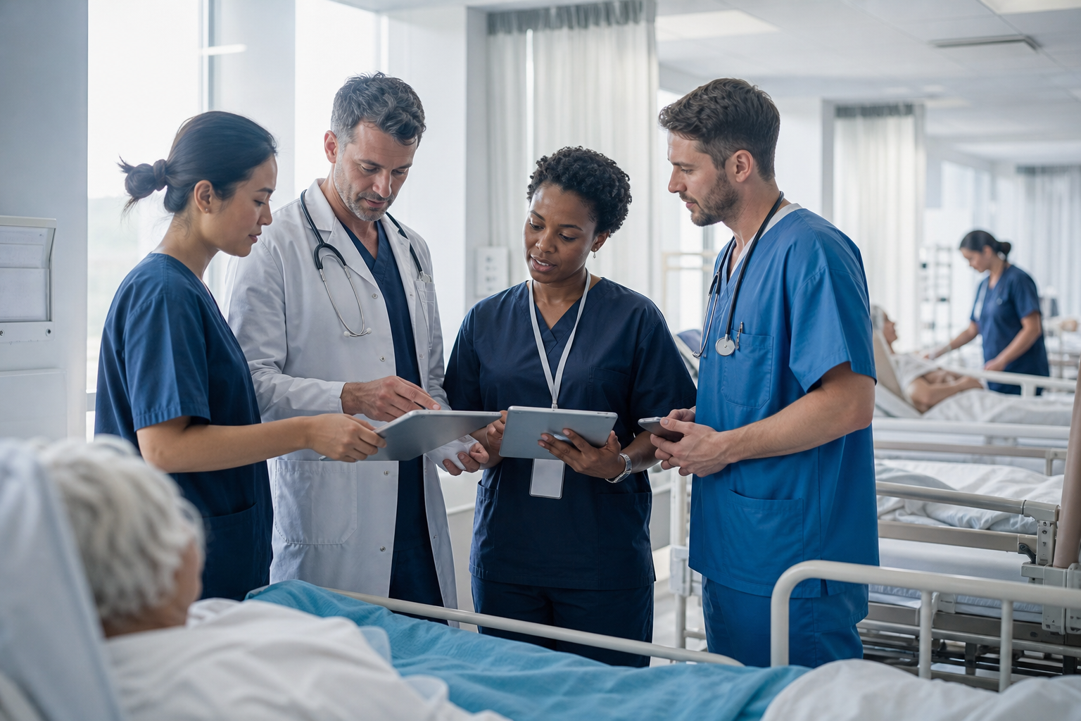 Modern hospital and clinical research environment